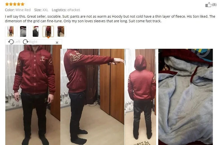 70% OFF Grandwish Casual Mens Tracksuit Winter Two Piece Sets Fleece Thick Hooded Jacket + Pants Sporting Suit Male Trainingspak ,DA880