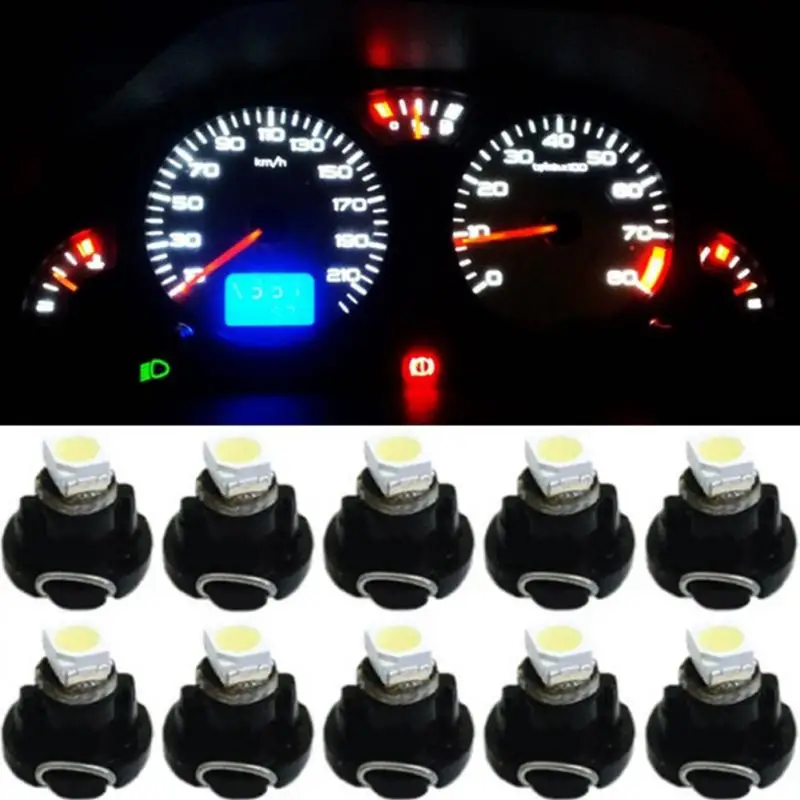 

Good Quality 12V 0.2W T3 LED lamp Car Light bulbs dashboard 10x T3 Cluster Gauges LED Panel 7 Color