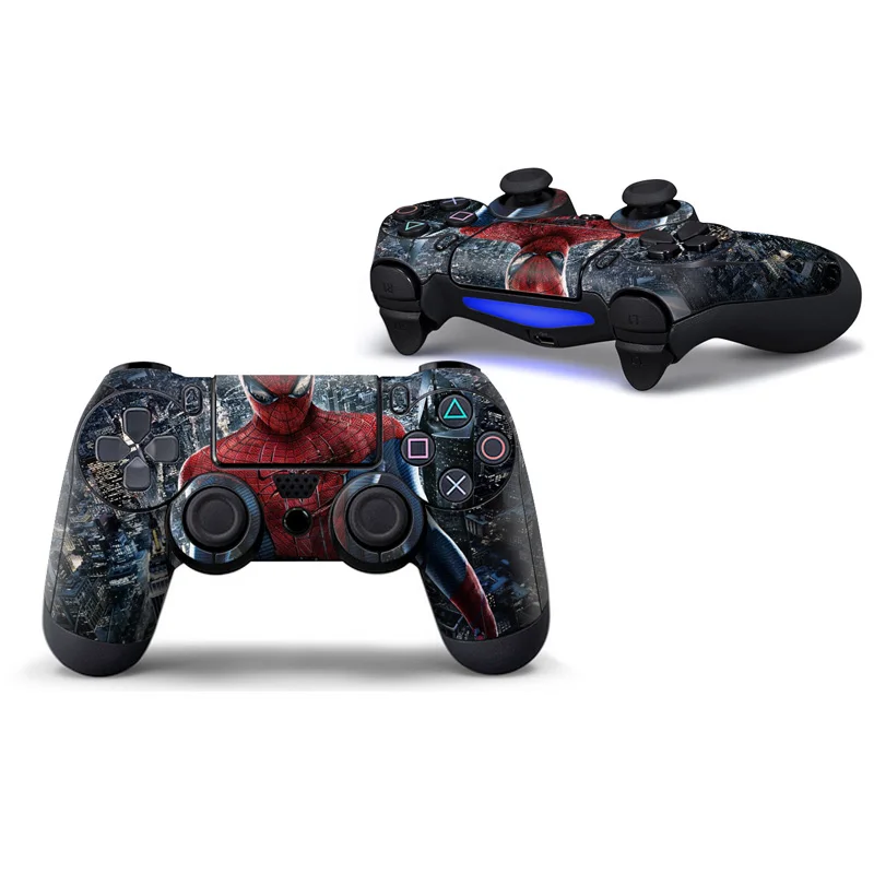 Пара контроллер кожи полное покрытие Стикеры для Playstation 4 Dualshock 4 геймпад виниловые наклейки Play Station скины человек паук