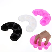 1Pcs Nail Art Semicircle Wash Soak Bowl Plastic UV Gel Polish Remove Dead Skin Fingers Care Treatment Clean Tray Manicure Tool