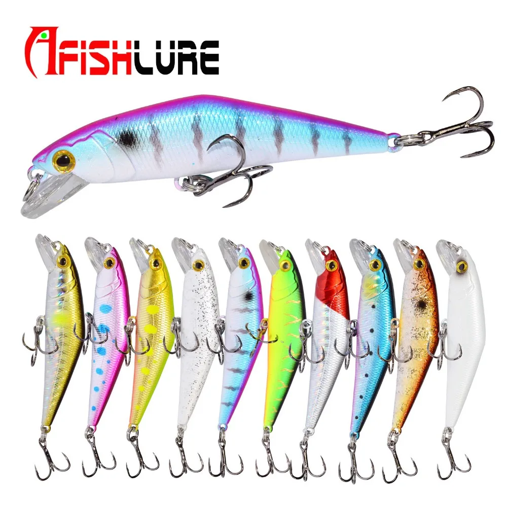 Afishlure 66 мм/8 г Гольян приманки тонущие жесткие приманки Iscas искусственные Pesca Leurre Dur Peche приманка для рыбалки ABS жесткая приманка D-Minnow