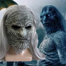Movie Game of Thrones Night's King Mask Cosplay Costumes Props Latex The Others Wig Mask Halloween Terror Zombie Party Headgear pirate mcsnottbeard in the zombie terror rampage