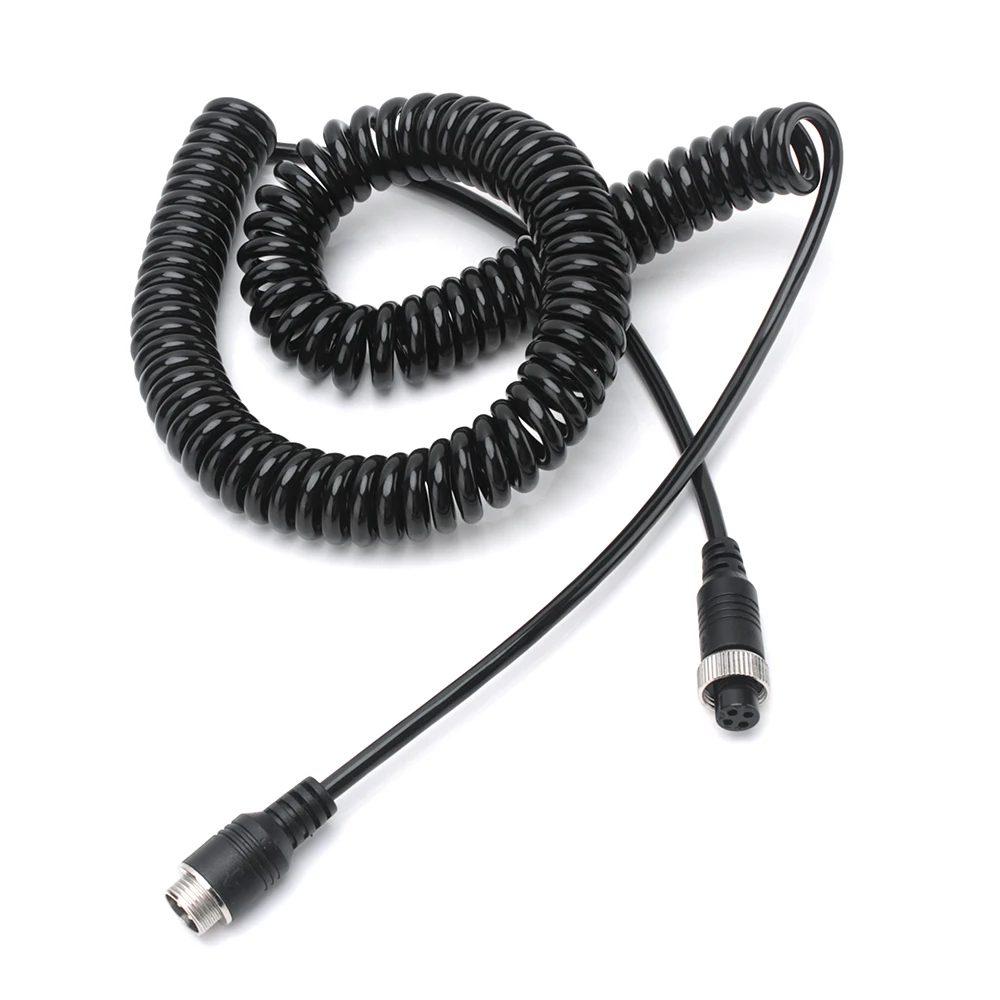 

Aviation Spring Line Video Cable 4 pin aviation connector cable Female +spring cable male For Car Air Line Support Truck Train