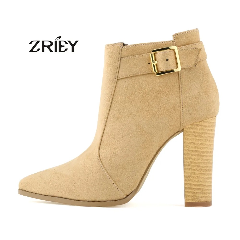 

PLATFORM FAUX Velvet Suede HIGH HEELS WOMENS POINTED TOE CASUAL WINTER ANKLE BOOTS Botas Femininas