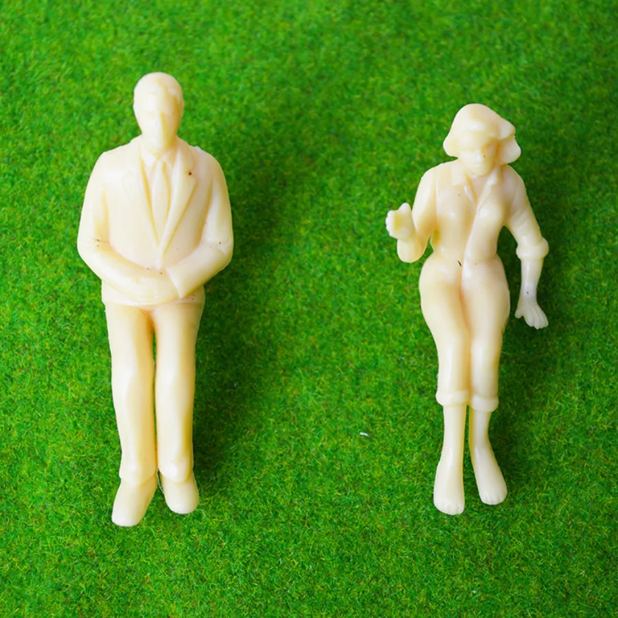 50pcslot architecture 125 130 187 scale ABS plastic skin color figures all sitting model making train layout people (4)