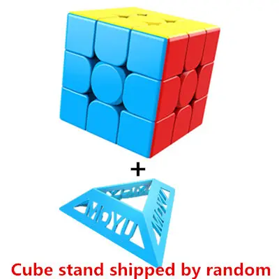 MoYu Yuhu, 3x3x3, meilong magic cube stickerless куб головоломка Профессиональный Скорость cubo magico, Обучающие образовательные игрушки для студентов - Цвет: cube and stand