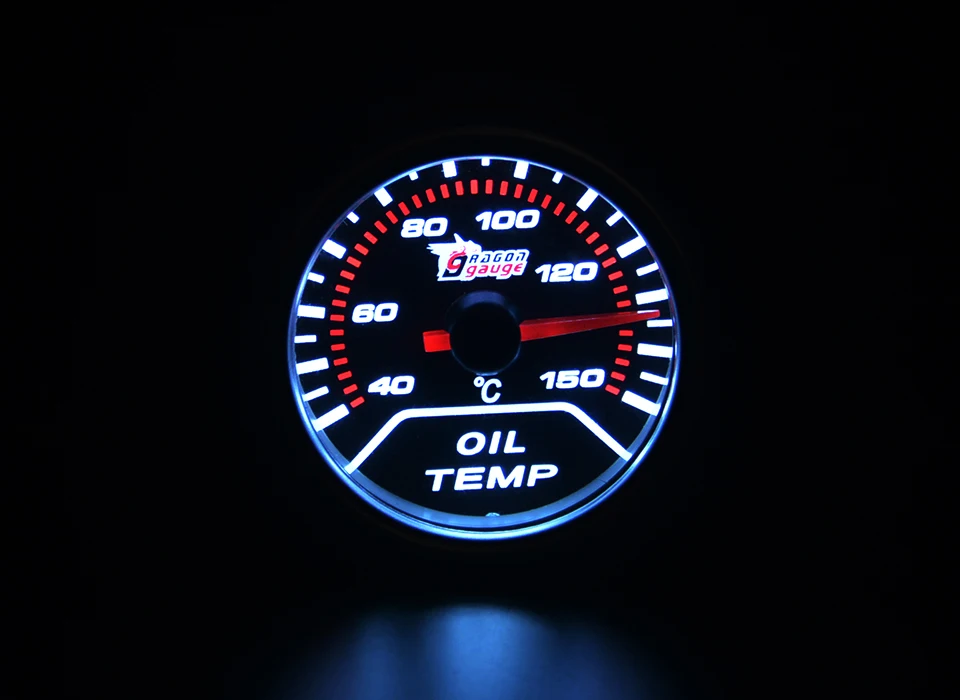 Dragon gauge Универсальный 52 мм Автомобильный указатель температуры масла метр Датчик температуры масла модификация белая подсветка