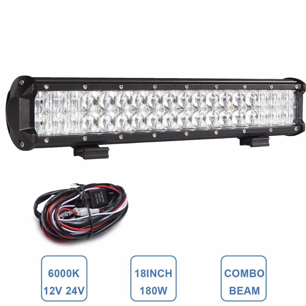 

17 INCH 180W Offroad LED Work Light Bar Combo Car Truck Trailer ATV UTE AWD 4X4 Wagon Pickup Camper Boat 12V 24V Driving Lamp