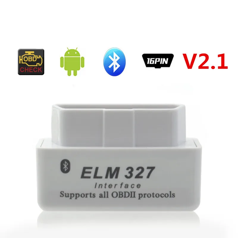 ELM327 Мини ELM 327 V2.1 OBD2 Bluetooth OBD2 Авто диагностический сканер OBDII 2 Автомобильный вяз 327 Тестер для Android Windows Symbian - Цвет: Bluetooth white