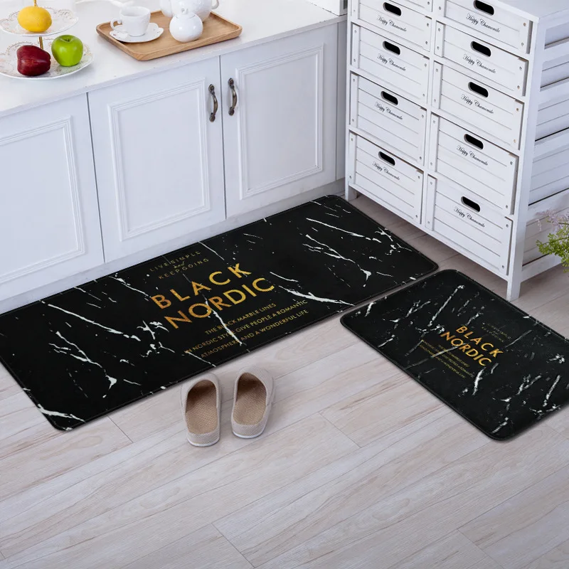 

Modern Nordic Kitchen Carpet Home Entrance/Hallway Doormat Wardrobe Floor Mat Anti-Slip Bathroom Carpet Long Thick Kitchen Rug