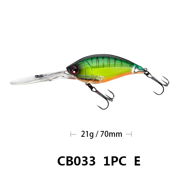 OTTESEN Рыболовная Приманка Crankbait 3D 70 мм/22 г жесткая приманка CB033 - Цвет: CB033-E