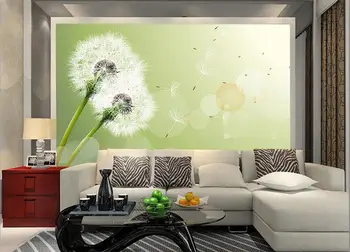 

3d wallpaper custom photo mural non-woven Dandelion green flowers balls TV wall painting living room wallpaper for walls 3d