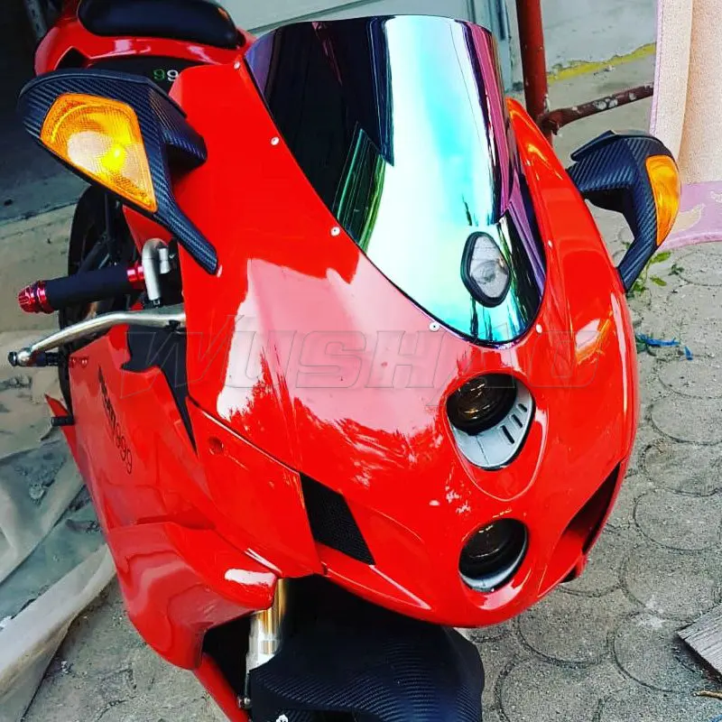 Двухпузырьковый ветровой экран для мотоцикла 2005 2006 2007 Ducati 749 R S 749R 749S 999 999R 999S Black