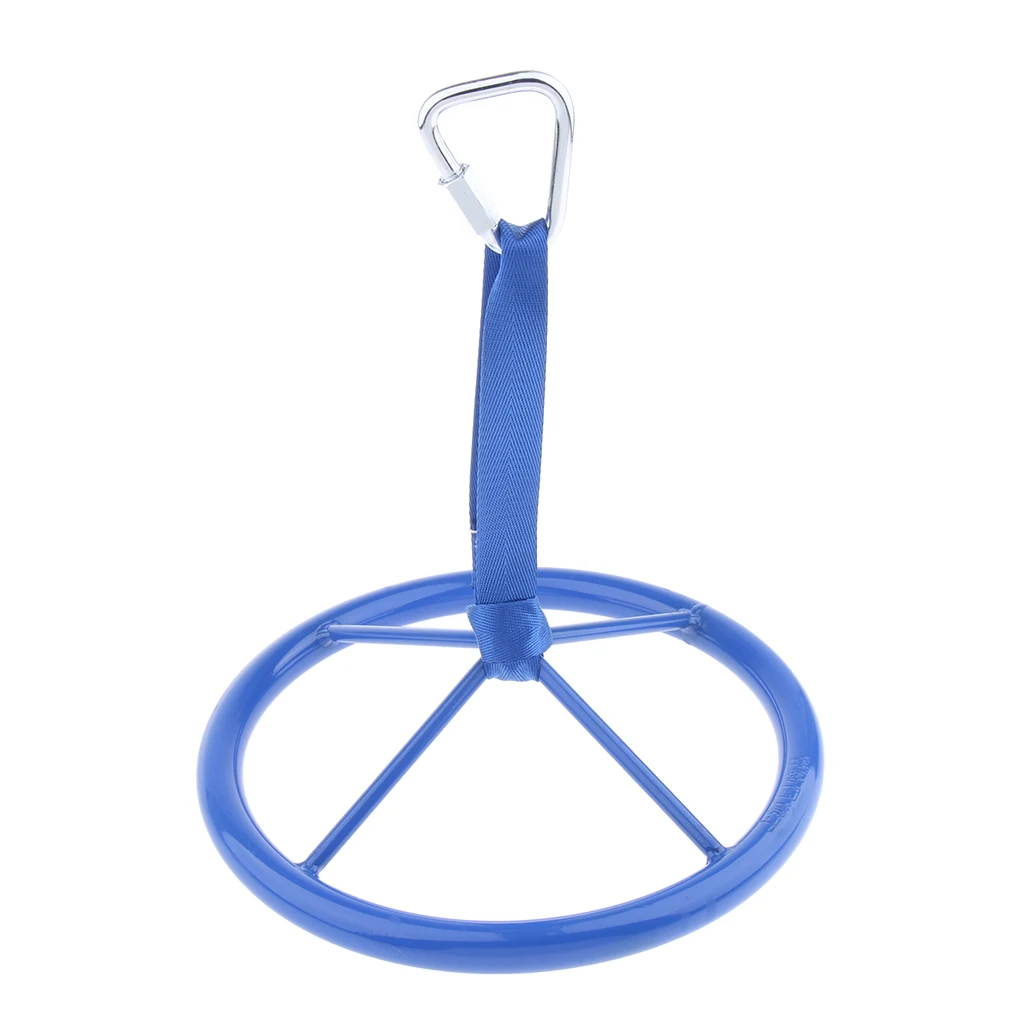 Children Outdoor Play Sport Equipment Kids Ninja Wheel with Safety Carabiner, 10.63 x 10.63 inch