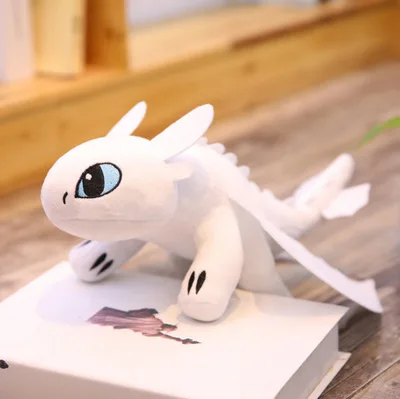 

Hot 2019 How To Train Your Dragon 3 Plush Toy 35cm Toothless Light Fury/Night Fury Stuffed Doll Gift