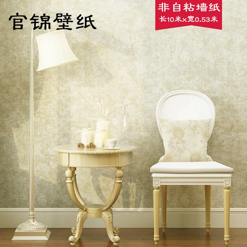 

American Village Living Room vintage Plain Solid Color Wall home decor papers Bedroom Study Old Nostalgic Nonwovens Wall papers
