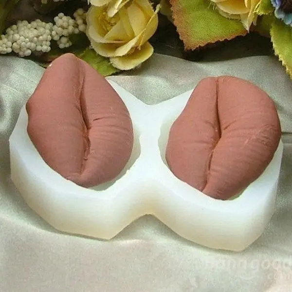 High quality C0042 Silicone Lips Cake Mould Chocolate Soap Kitchen Bake |