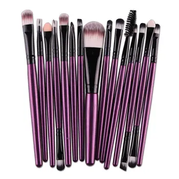 

15 pcs/Sets Makeup Brushes Set Eye Shadow Pro Foundation Eyebrow Lip Brush Pro Makeup Brushes For Women Lady Purple Color H7JP