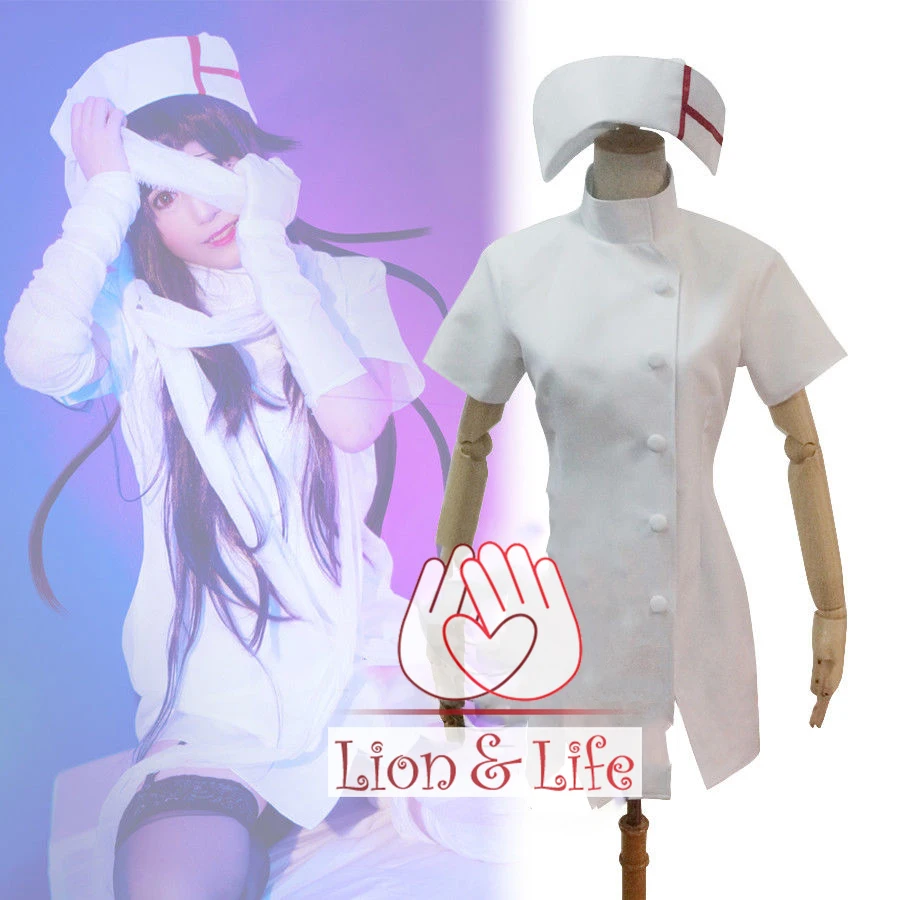 Danganronpa 3 сторона: безысходность Mikan Tsumiki белый костюм медсестры для Косплей +