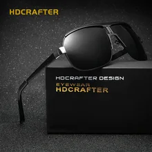 HDCRAFTER Mens Retro Polarized Sunglasses Men Luxury Brand Designer Mirror Coating Sun Glasses Man Driving Sunglass Oculos Male