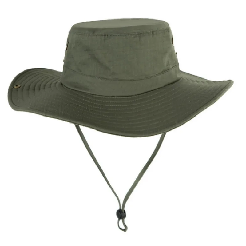 Green bucket hat with string Clearance