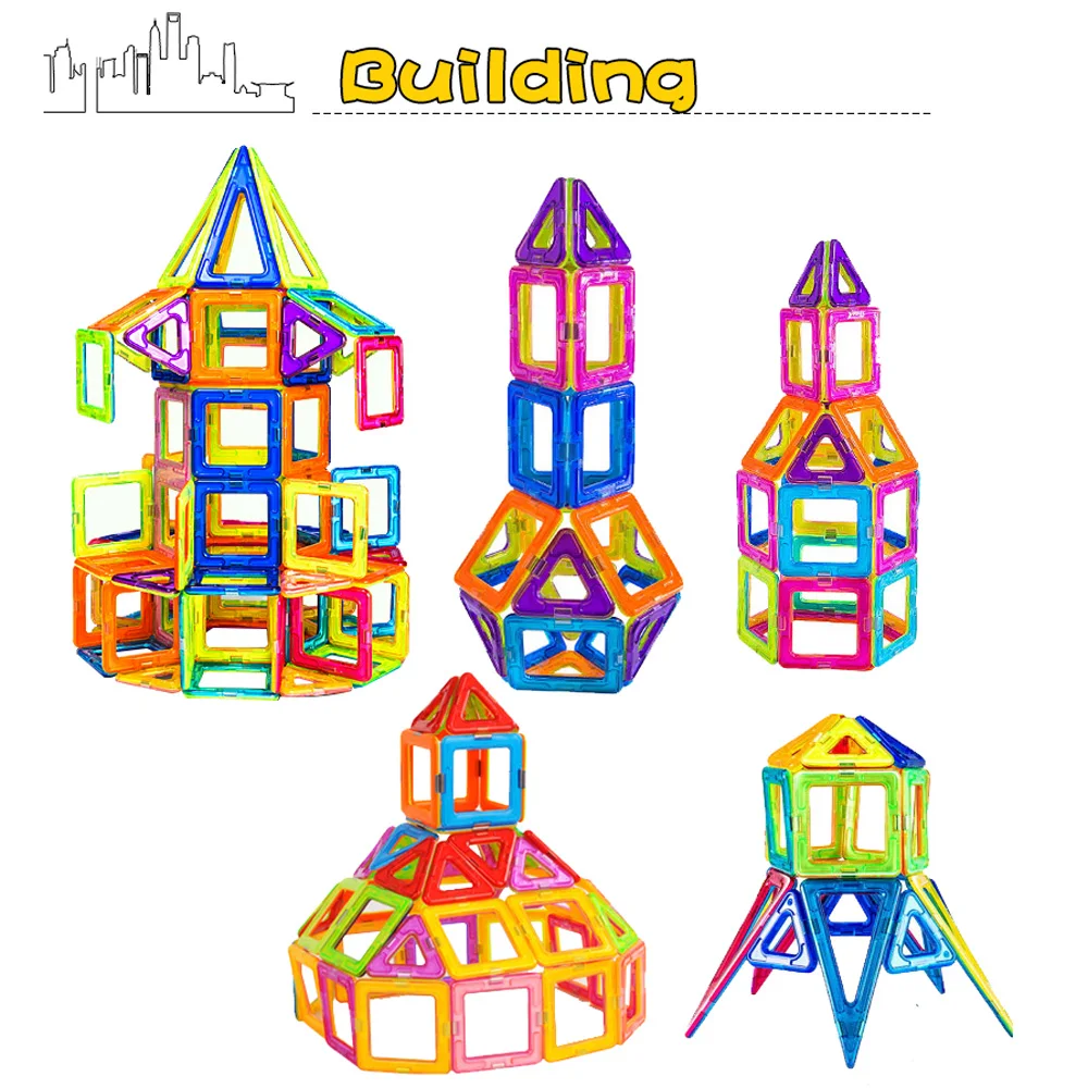 

64-200PCS Mini Magnetic Blocks Colorful Mini Size Constructor Designer Toys For Boys Girls 3D Educational DIY Bricks