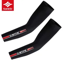 Santic рука рукав анти-УФ прохладный дышащий Спорт Баскетбол бег велосипед велоспорт рука рукава Лето рука грелки Mangas Ciclismo