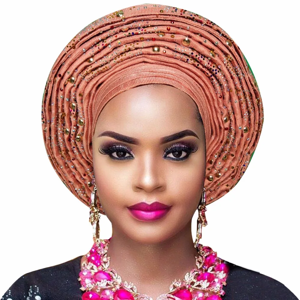 Aso oke gele headtie african wedding fashion headtie women headwrap new style aso oke nigerian turban (7)