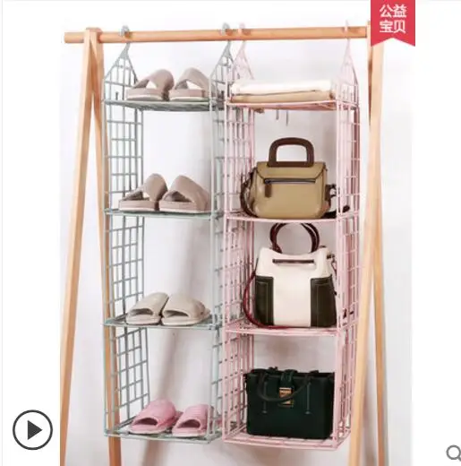 

The dormitory hang - style folding chest hanger is used to hang bags of underwear and socks.