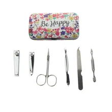 6Pcs/Set High Quality Pocket Nice Women Girl Travel Home Nail Care Pedicure Gift Tool Product Manicure Set Kit