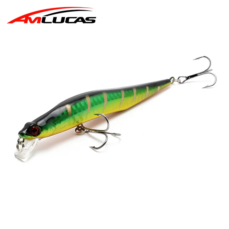 Amlucas 12 سنتيمتر 10g أسماك الصيد السحر المتذبذب Crankbaits ABS الاصطناعي الطعوم الثابت ل باس الصيد معالجة سمكة بلاستيكية WW173