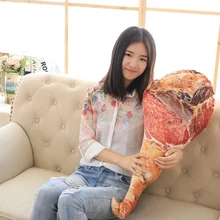 50センチ面白いノベルティギフト創造ドラムスティックぬいぐるみ3d印刷ハム枕柔らかいクッションの布人形キッズ人形(China)