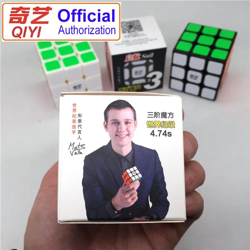 Официальное разрешение QIYI Волшебные кубики 3x3x3 5,6 см наклейка Скорость Твист Головоломка игрушки для детей подарок волшебный куб MF306