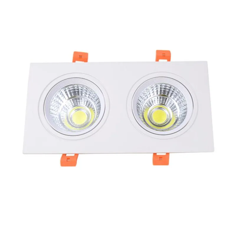 Square Bright Double 2*7W 2*14W Dimmable Square Downlight COB LED Spot light decoration Ceiling Lamp White/Black/Silver Shell Square Bright Double 2*7W 2*14W Dimmable Square Downlight COB LED Spot light decoration Ceiling Lamp White/Black/Silver Shell