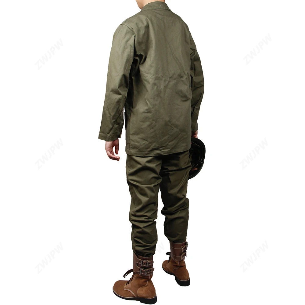 WWII США USMC HBT ARMY GREEN UNIFORME пальто и брюки с индивидуальным воротником Высококачественная Реплика US/501104(без обуви, без шлема