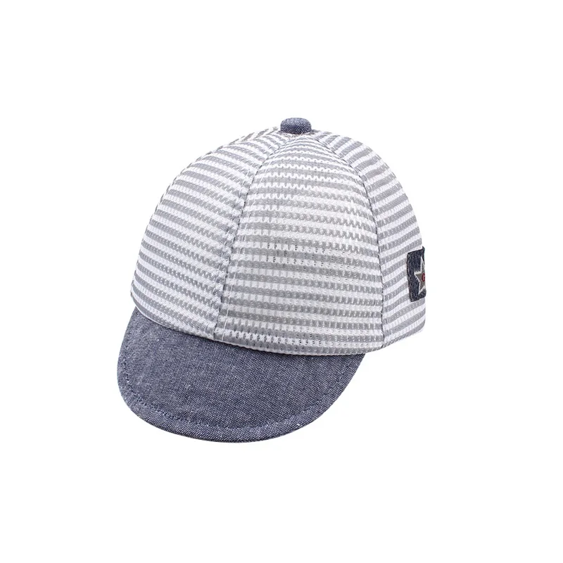 Fashion Striped Baby Cap For Boys Mesh Breathable Summer Cap Star Girls Baseball Cap 6-24M Toddler Summer Baby Boys Clothing (9)