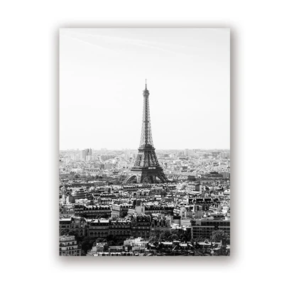 Paris Photography Prints Black and White Posters Eiffel Tower Home Wall Art Pictures Canvas Painting Paris Gallery Wall Decor - Цвет: PH5439