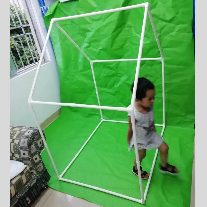 Diy принцесса дом рамка игровой домик для детей полка вечеринок пластиковые трубы