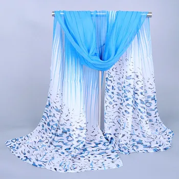 

Hot Sale Chiffon Scarf Women Autumn Winter Long Soft Wrap Shawls Beach Style Boho Floral Printed Scarves Hijab Bandana
