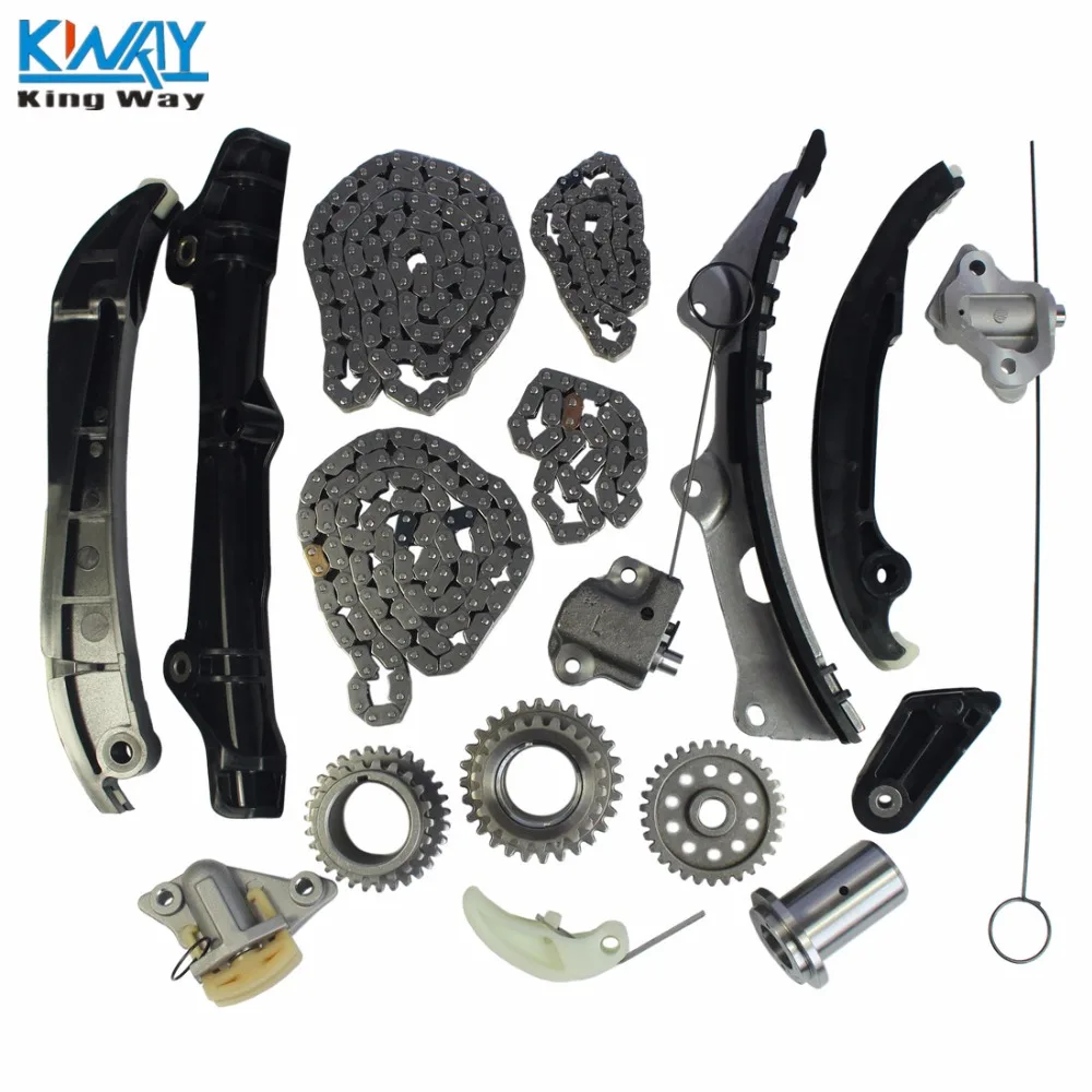 Бесплатная доставка комплект цепи ГРМ King Way для двигателя 11 15 Chrysler Dodge Jeep V6 3 6l Pentastar