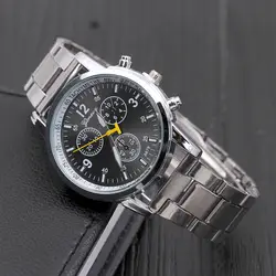 Geneva трехглазые шесть игл стальной ремень часы пара кварцевых часов мужские часы нейтральный мужские часы бизнес