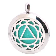 10pcs Triangle Aromatherapy Essential Oil Surgical Stainless Steel Pendant Necklace Perfume Diffuser Locket with Felt Pdas