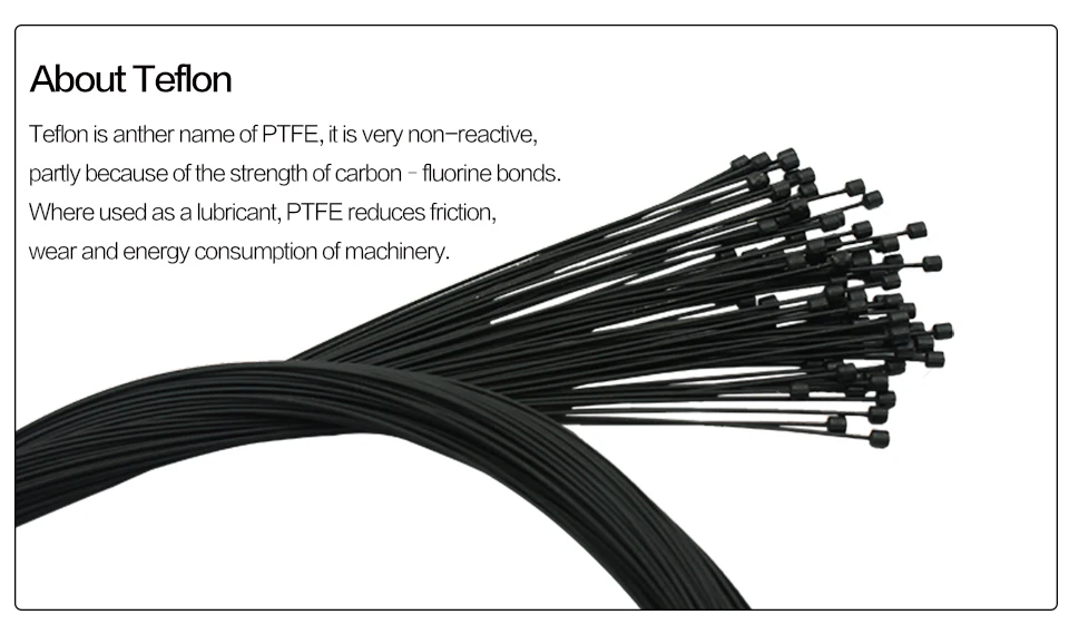 Тефлоновый Велосипедный тормозной кабель, велосипедный трос переключения передач, тормозной провод с тефлоновым покрытием, трос переключения с тефлоновым покрытием, дорожный и горный велосипед