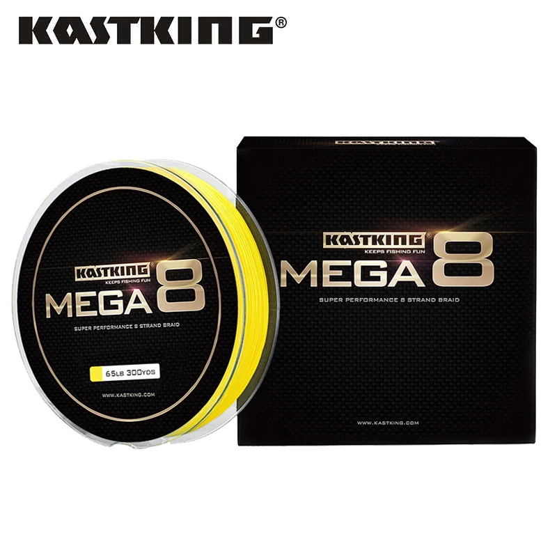 KastKing Mega8 сильный 137/274/457 м 10-80LB 8 прядей ткет PE плетеная рыболовная леска из ПЭ плетеная леска быстрое рассекание Воды Низкий эффект памяти - Цвет: Yellow