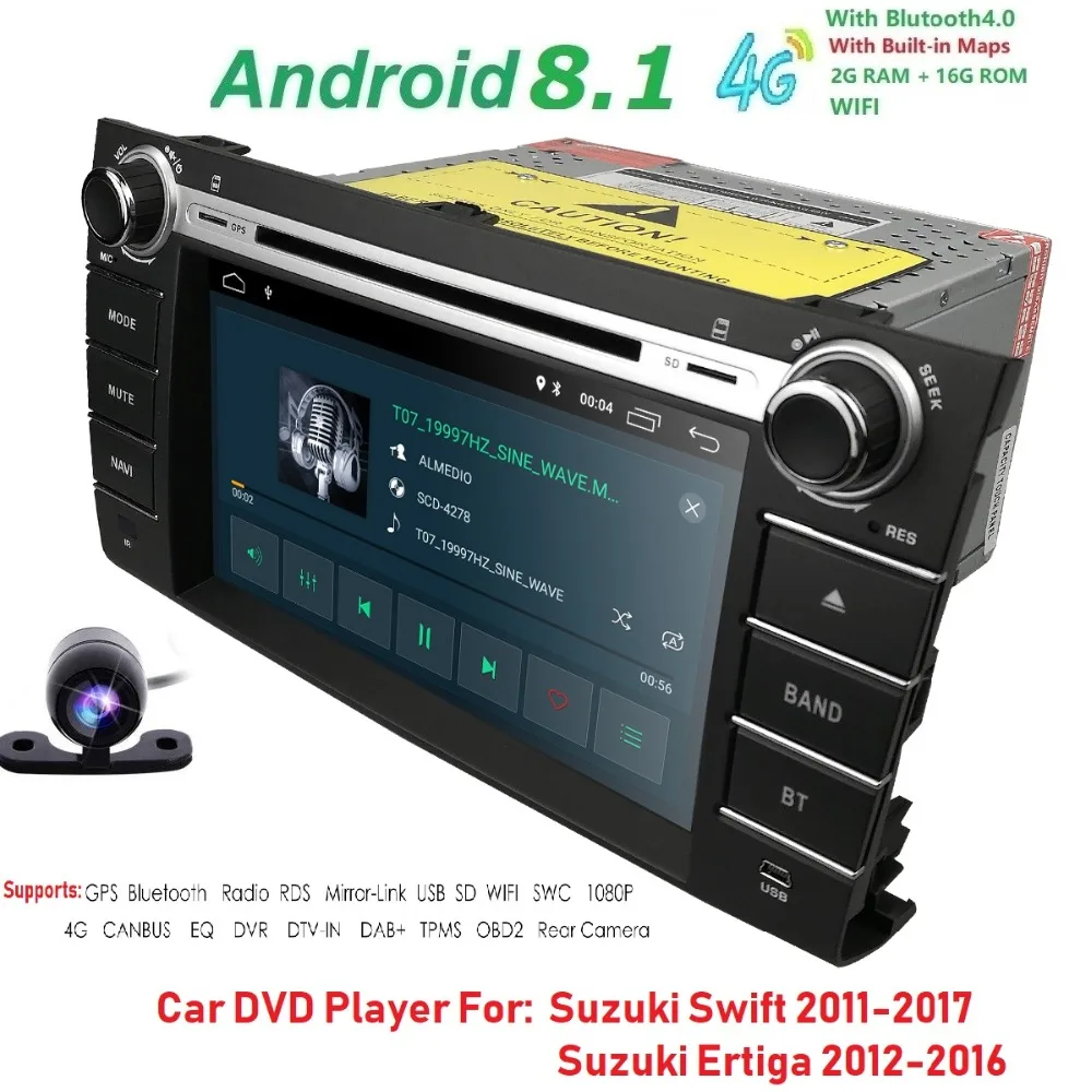 

Android8.1 2G+16G Car dvd player for Suzuki Swift 2011-2017 Suzuki Ertiga 2012-2016 2Din Car Radio Tape Recorder Stereo WIFI RDS