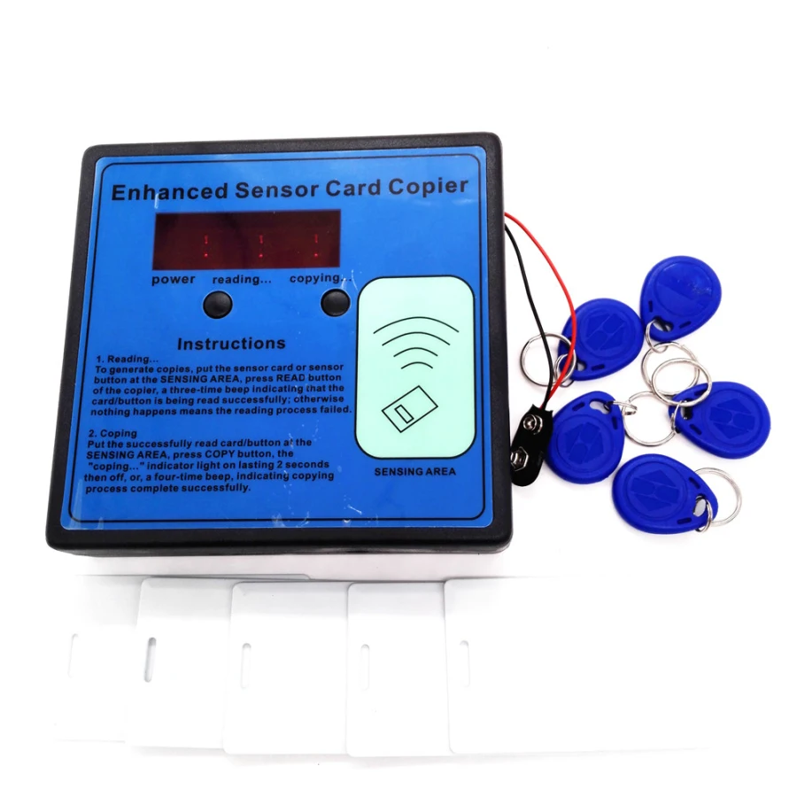 

wholesale RFID ID EM Card Reader/Copier/Duplicater With 5pcs T5577 Key Tags And 5pcs EM4305 Thick Cards for Auto Garage Door