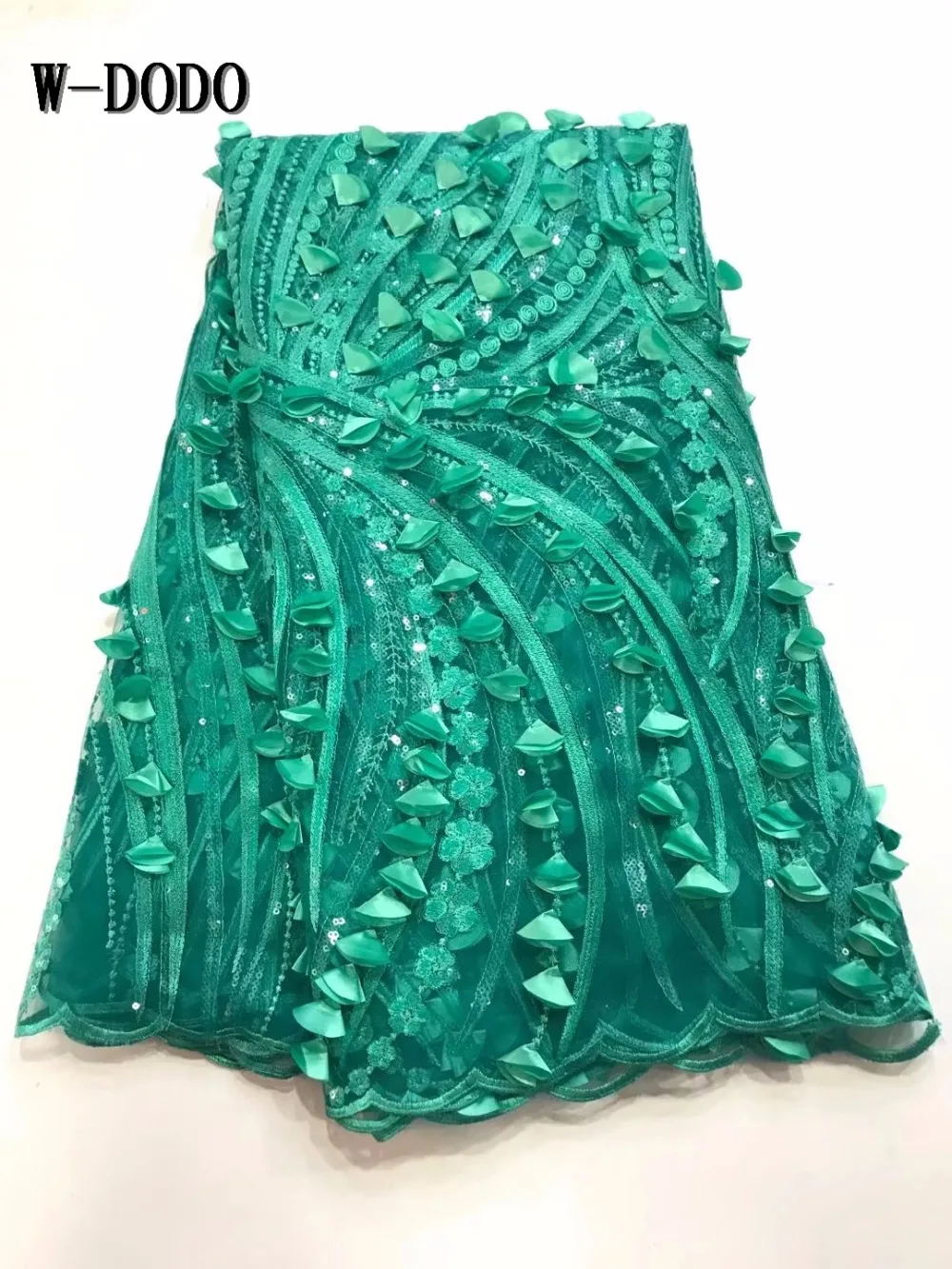 Buy 3D high quality Sequin applique stereoscopic French net African