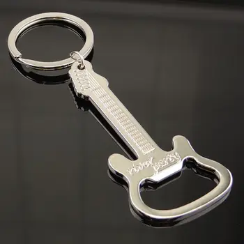 

100pcs Gift Zinc Alloy beer guitar bottle opener bottle opener keychain keyring key chain key ring