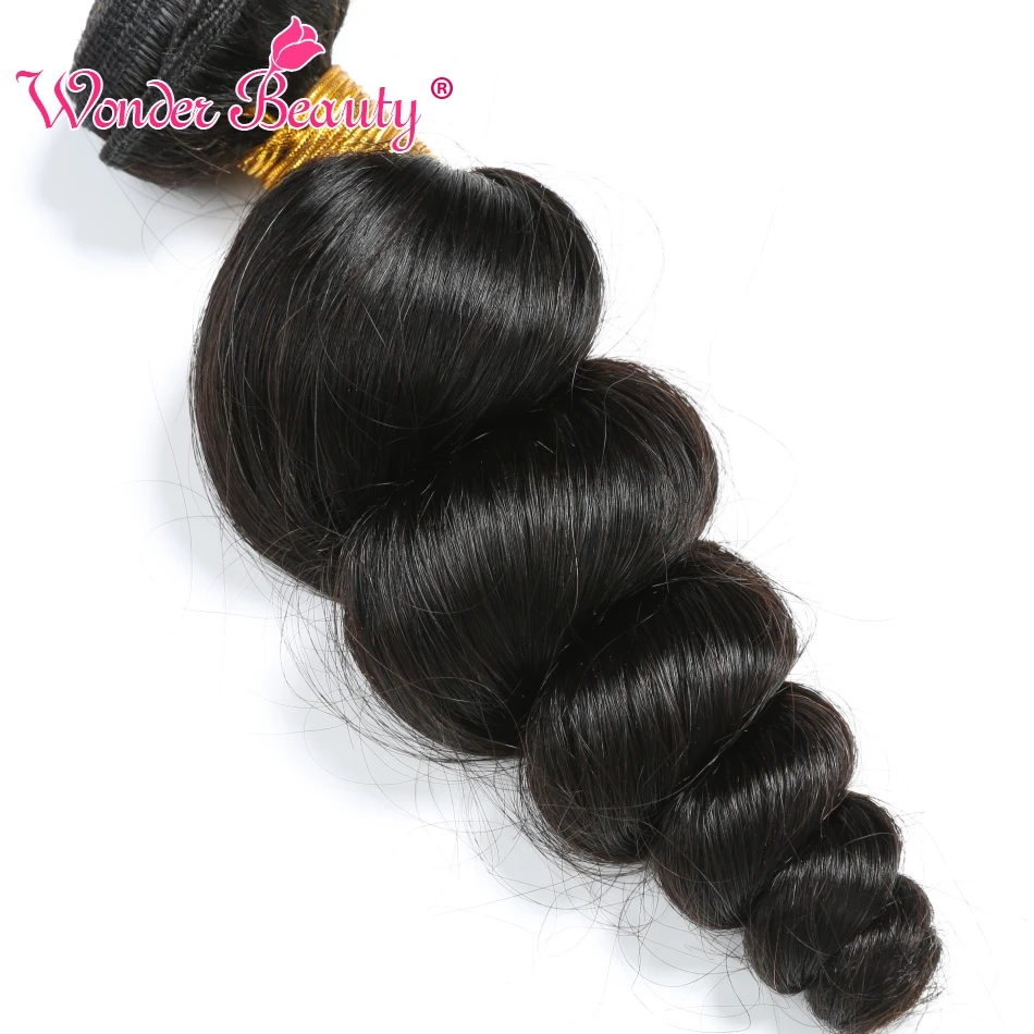 Loose Wave Bundles Brazilian Hair Weave Bundles Wonder Beauty Human Hair Bundles Non Remy Hair Extension Can Be Perm And Dye