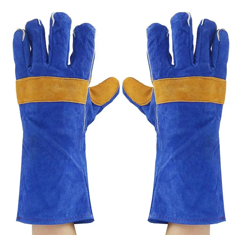 35cm Heavy Duty Welding Gloves Leather Cowhide Protect Welder Hands